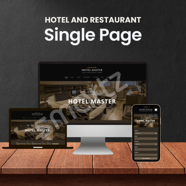 Hotel and Restaurant Landing Page