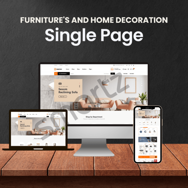 Furniture's and Home Decoration Landing Page