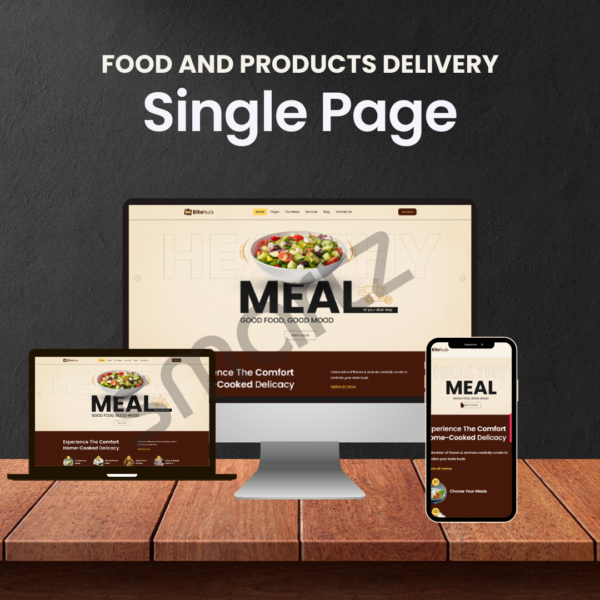 Food and Products Delivery Landing Page