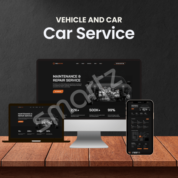 Vehicle and Car Landing Page